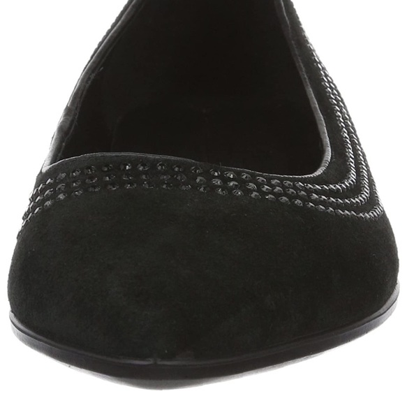 Ecco Shape Pointy Toe Ballet Flat with Crystals 40 - Picture 15 of 16